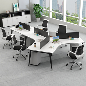 Estación de Trabajo Modular para Oficina, <span class=keywords><strong>Escritorio</strong></span> para 5 Personas, Estación de Trabajo de Oficina de <span class=keywords><strong>120</strong></span> Grados - Product Image 5