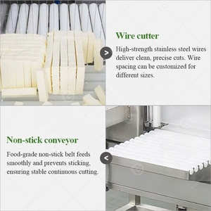 Máquina Cortadora de Queso Mozzarella Fresco Duro en Bloques Pequeños para Uso Industrial, Cortadora de Mantequilla para Pizza - Product Image 4