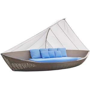 Sofá Moderno para Exteriores con Cojines, para Vacaciones, Playa, Piscina, Hotel, <span class=keywords><strong>Terraza</strong></span>, Patio, Jardín, Muebles de Ratán Plástico - Product Image 5