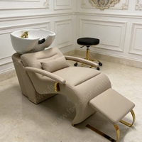 Nouvelle arrivée, chaise de lavage de cheveux, vente en gros, chaise de shampooing classique, salon de beauté, chaise de massage pour le cuir chevelu avec repose-pieds