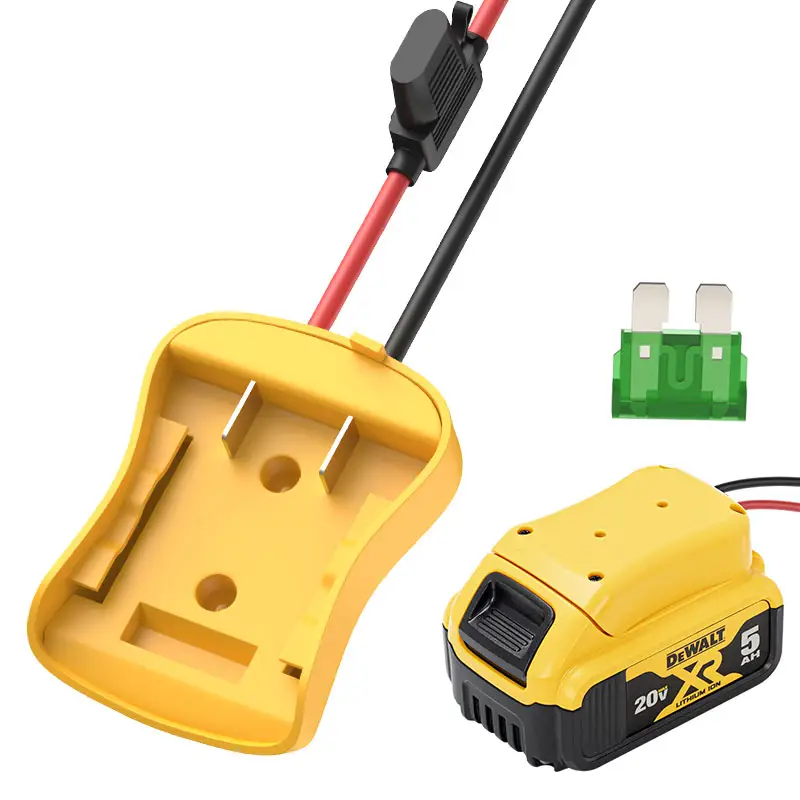 DIY 20V Dewalt преобразователь батареи литиевая батарея преобразователь питания адаптер для Dewalt силовые колеса с предохранителями и проводными клеммами