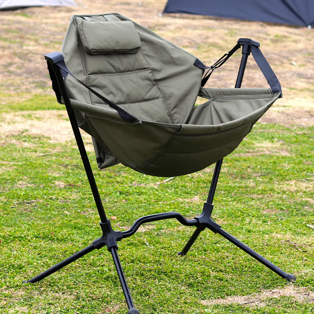 Hamaca portátil para acampar al aire libre, mecedora plegable, relajante, oscilante, en venta