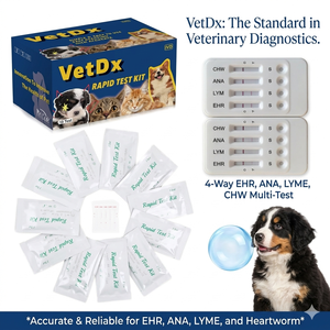Kit de diagnóstico rápido <span class=keywords><strong>veterinario</strong></span> al por mayor para perros: EHR+ANA+CHW (4 en 1) para la detección de gusanos del corazón en clínicas veterinarias - Product Image 5