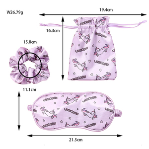 Purple <strong>Unicorn</strong> Eye Mask Gift Set Hair Scrunchie with Drawstring Bag for ChildrenTeen <strong>Party</strong> Daily Gift - Product Image 2