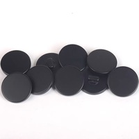 Kancing Resin Pabrik Lubang Tak Terlihat 25 mm Kancing Shank Hitam untuk Mantel Pria Aksesoris Pakaian Ramah Lingkungan Kancing Kustom