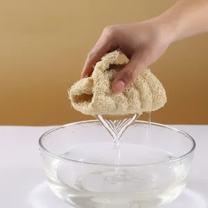 Tapis de cuisson vapeur en loofah beige réutilisable antiadhésif de 20 cm, pliable, pour la cuisson vapeur des raviolis et du poisson, outil de pâtisserie - Product Image 3