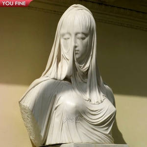 Personnalisé sculpté à la main maison romaine <span class=keywords><strong>marbre</strong></span> homme buste voilé <span class=keywords><strong>femme</strong></span> tête Sculpture <span class=keywords><strong>Statue</strong></span> - Product Image 5