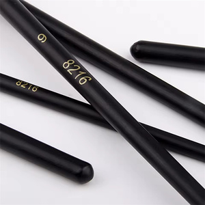 Ensemble d'art de brosse sèche à poils en nylon manche en bois en forme de cheveux ronds et plats pour peinture à l'<span class=keywords><strong>aquarelle</strong></span> et brosse à vadrouille Filbert - Product Image 3