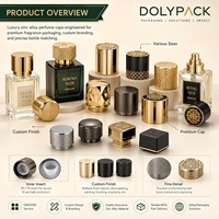 Tapa de Perfume de Metal Resistente con Diseño de Rayas, Ecológica y de Lujo, Fabricada en Zamak para Botellas de Perfume