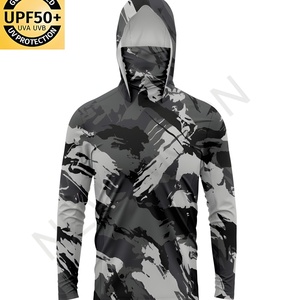 Camiseta de Pesca Personalizada de Poliéster con Protección Solar UPF50, Manga Larga, Camuflaje, Transpirable, para Hombre - Product Image 3