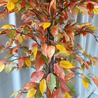 Grand arbre artificiel de 3,5 m, Ficus d'automne, Faux Banyan, pour la décoration intérieure commerciale des hôtels, halls, centres commerciaux et restaurants