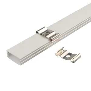 3M סופר דק LED אלומיניום פרופיל עבור LED רצועת אור עם מחשב אקריליק אופל מט מפזר 17MM LED ערוץ