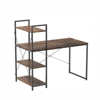Table de jeu en forme de L de couleur marron rustique, bureau ergonomique réglable en hauteur pour la maison, l'école et l'hôpital