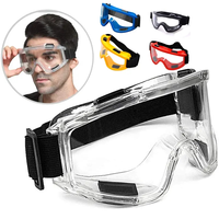 Lunettes de sécurité ANSI CE, monture transparente en PVC, verres en PC, anti-buée/anti-rayures, légères, ergonomiques, lunettes de protection industrielles