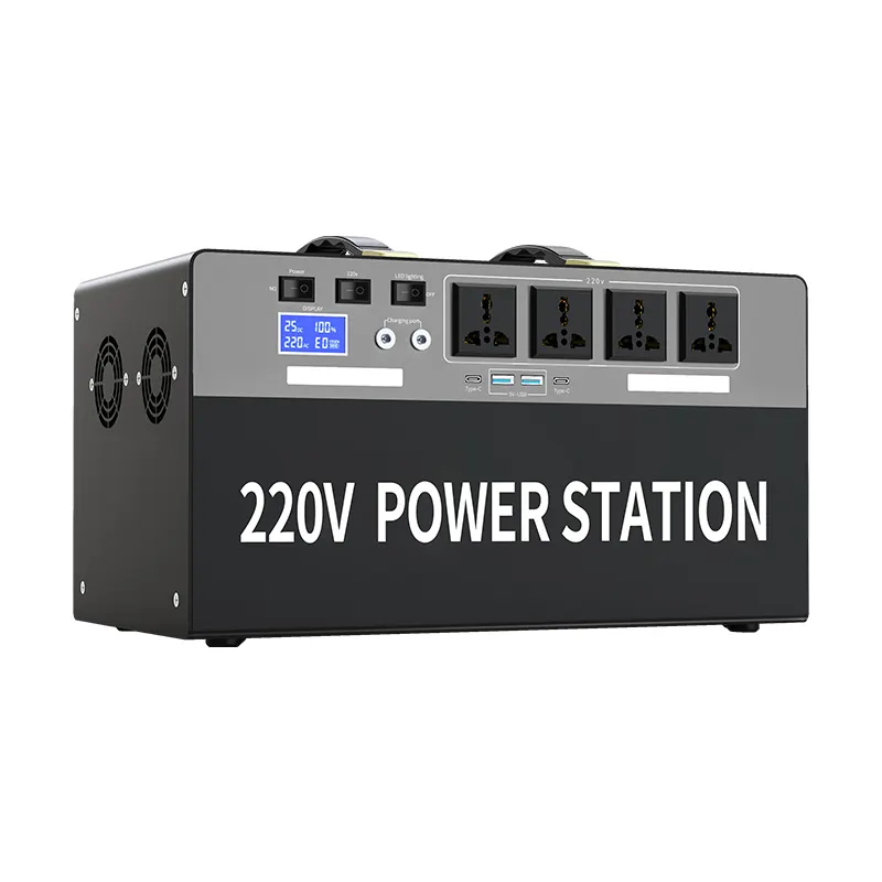 Taşınabilir güç banka modülü ile 2000W güneş jeneratör 220V lityum pil güç kaynağı istasyonu