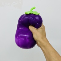 Jumbo 19x14cm Paarse Druif Squishy Fidget Toy Langzaam Stijgend Realistisch Fruit Zacht Sensorisch Stress Squeeze Cadeau