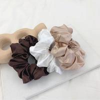 Élastiques à cheveux en satin de couleur unie, style européen et américain, accessoires pour queues de cheval et tresses AWYQYH