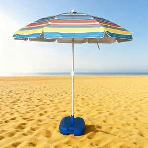 Sombrillas de Patio Radii con Protección Solar UPF50+, Muebles de Exterior de Calidad, Sombrilla de Jardín para Patios, Playa, Base para Exteriores, Madera, Parque - Product Image 1