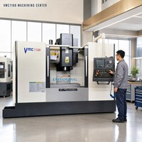 Centre d'usinage vertical VMC1160 4 axes avec commande Fanuc, fraiseuse pour la fabrication de moules automobiles, atelier de production de pièces métalliques en série