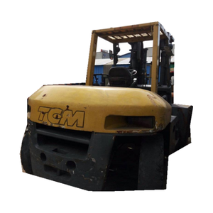 100% Original Agricultural TCM 100 Forklift Truck 10 Ton Capacity <b>Used</b> Diesel Rough Terrain Solid Tire Core Gearbox Engine Pump - Product Image 1
