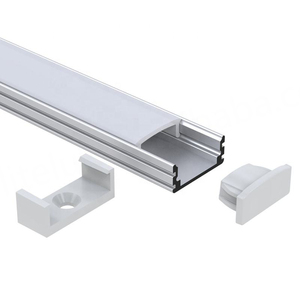 Barres en aluminium 6063 en forme de U, diffuseur de haute qualité, profil de bande LED, profil en aluminium plat pour bande LED, canal pour bande LED - Product Image 1