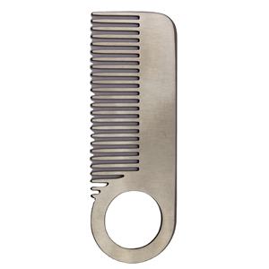 Peine de bolsillo de acero inoxidable irrompible, peine táctico de acero inoxidable, peine de cabeza EDC, práctico antiestático para herramienta de aseo - Product Image 6