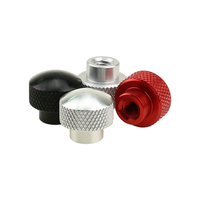 Écrous moletés à tête ronde en acier au carbone et alliage d'aluminium M3 M4 M5 M6 M8, nickelés, à serrage manuel, pour machines