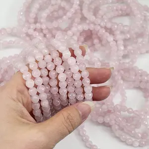 Pulseiras de cristal energético de 6 mm Pulseiras de cristal elástico de cura com pedras preciosas facetadas