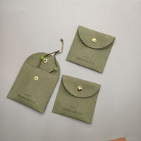 Sac d'emballage en microfibre velours avec bouton-pression pour bijoux, pendentifs, bagues, clés, anti-poussière, vente en gros d'usine