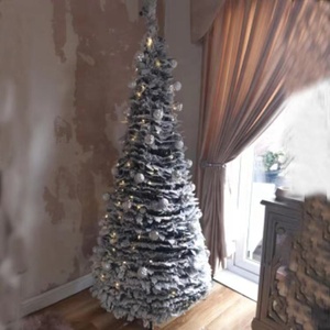 Oferta de Fabricantes de Árbol de Navidad <span class=keywords><strong>Plegable</strong></span> y Desplegable Blanco de Alta Calidad de 1.2m a 2.1m con Luces y Bolas al por Mayor - Product Image 3