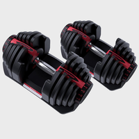 Ensemble d'haltères réglables à verrouillage rapide, vente en gros d'usine, 24 kg, 40 kg, poignée antidérapante, équipement de fitness pour la musculation à domicile