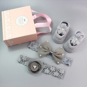 Ensemble cadeau personnalisé de bandeaux <span class=keywords><strong>pour</strong></span> bébés nouveau-nés filles et garçons, comprenant des chaussettes antidérapantes et un <span class=keywords><strong>bandeau</strong></span> - Product Image 4