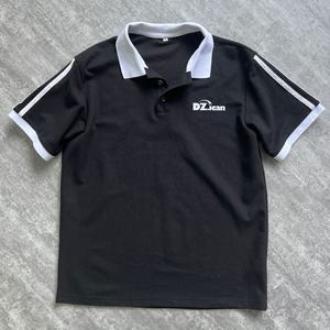 Chemise boutonnée à col en coton lourd personnalisée, t-shirt imprimé de créateur, t-shirt ample à épaules tombantes, streetwear, t-shirts surdimensionnés - Product Image 1