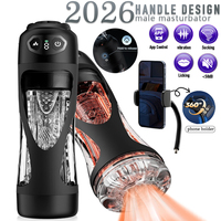 Leistungsstarker Männlicher Saugmasturbator Sexspielzeug für Männer Automatische Vibrations-Blowjob-Maschine Transparenter Masturbationsbecher Erotik-Artikel
