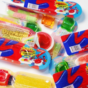 Halal Dippers Gummy Design Bulk Sour Stick Gummy Candy con mermelada - Product Image 2