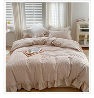 Nouvelle parure de lit en microfibre seersucker