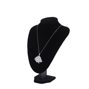 Collana con Ciondolo Lupo e <span class=keywords><strong>Luna</strong></span> in Acciaio Inossidabile, Collana da Uomo Placcata Oro, Collana Semplice in Acciaio Inossidabile - Product Image 2