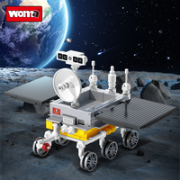 WOMA TOYS Factory C0823 Ensemble de blocs de construction STEM pour enfants, thème Exploration spatiale humaine et Navigation Stellaire, avec véhicule lunaire, Juguetes