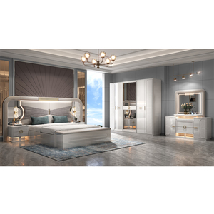 Mobilier <span class=keywords><strong>de</strong></span> Chambre Moderne en Cuir avec Fonction Massage, Ensembles <span class=keywords><strong>de</strong></span> Chambre à Coucher <span class=keywords><strong>Lit</strong></span> King Size <span class=keywords><strong>de</strong></span> Luxe - Product Image 2
