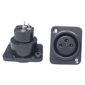 Xlr Jack Socket 3Pin Vrouwelijke Xlr Panel Mount Chassis Hoge Kwaliteit Plastic Xlr Draad Connector Groothandel