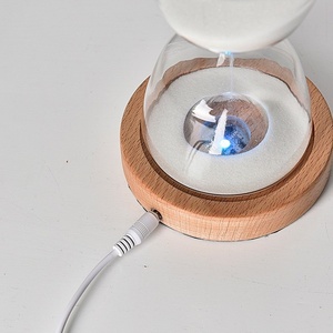 2025 mới đến biểu tượng tùy chỉnh 12 màu sắc ánh sáng cát hẹn giờ 15 phút đồng hồ cát với cơ sở gỗ để trang trí bàn - Product Image 4