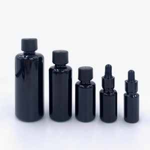 Flacon compte-gouttes en verre violet foncé/noir pour huiles essentielles, 5ml, 10ml, 15ml, 30ml, 50ml, 100ml, avec bouchon inviolable et sécurité enfant - Product Image 1
