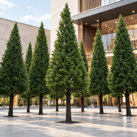 Grands arbres cypress artificiels de 4 m pour projets de paysagisme commercial |   Arbres artificiels réalistes pour hôtels, centres commerciaux et espaces publics