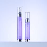 Flacon pompe sans air 10ML 15ML pour crème contour des yeux et lotion, seringue applicatrice, emballage PETG pour soins de la peau, sérum pour cils