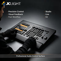 Console d'éclairage de scène compatible MA2 OnPC DMX512, 8 faders RVB, 12 boutons de programme MIDI LTC, Flight Case
