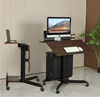 Bureau de levage à hauteur réglable pneumatique de bureau de vente chaude avec bureau de bureau rabattable