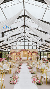 Carpa de Boda de Lujo Estilo Atrio de 20x40m, Cubierta Transparente de PVC, Estructura de Aleación de Aluminio, Gran Carpa para Ceremonias al Aire Libre - Product Image 2