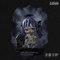 52TOYS Original Lilith Nocturnal Shroud Blind Box Figurines de Fille Style Gothique Sombre 6+1 Modèles Cachés Poupée de Collection Ensemble Complet