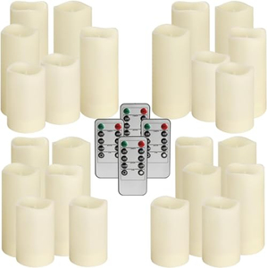 Bougies électriques LED à mèche mobile sans fumée pour décoration intérieure, avec minuterie, vente en gros - Product Image 5