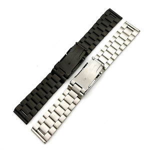 3 cuentas 18 20 22mm extremo curvo metal sólido Acero inoxidable <span class=keywords><strong>reloj</strong></span> banda <span class=keywords><strong>reloj</strong></span> pulsera con hebilla de despliegue - Product Image 4